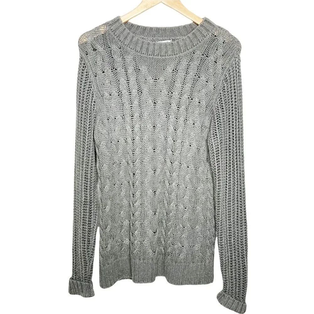 FRAME | Cable Knit Crew Neck Sweater - Picture 2 of 7